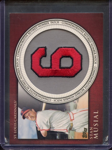 2012 TOPPS COMMEMORATIVE RETIRED NUMBER PATCH STAN MUSIAL