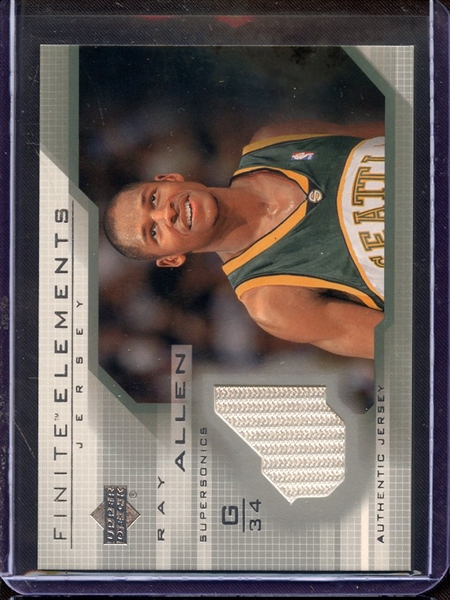 2003 UPPER DECK FINITE ELEMENTS RAY ALLEN GAME USED JERSEY