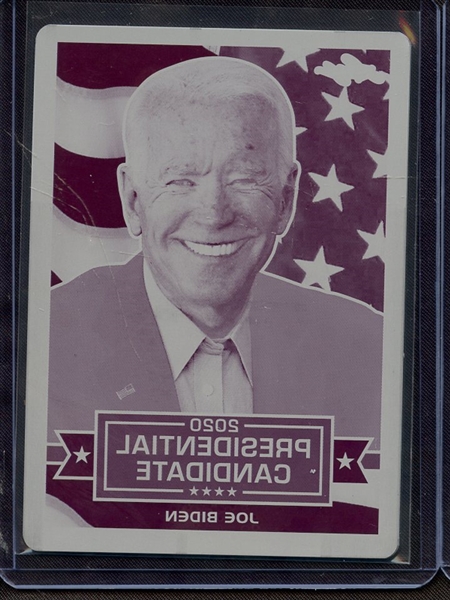 2019 LEAF 2020 PRESIDENTIAL CANDIDATE MAGENTA PLATE JOE BIDEN 1/1