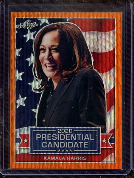 2019 LEAF 2020 PRESIDENTIAL CANDIDATE ORANGE PRISMATIC WAVE KAMALA HARRIS 1/3