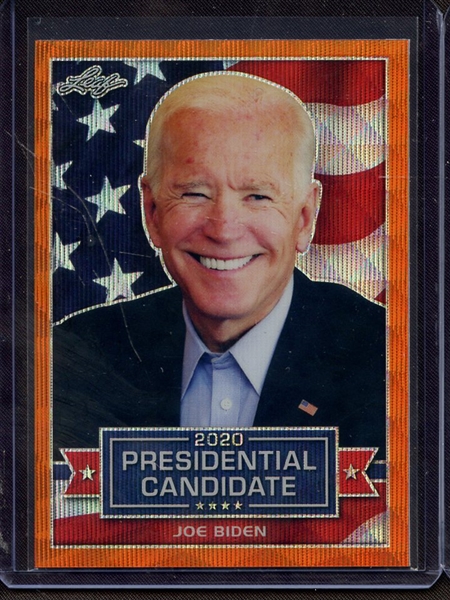 2019 LEAF 2020 PRESIDENTIAL CANDIDATE ORANGE PRISMATIC WAVE JOE BIDEN 1/3