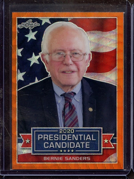 2019 LEAF 2020 PRESIDENTIAL CANDIDATE ORANGE PRISMATIC WAVE BERNIE SANDERS 1/3