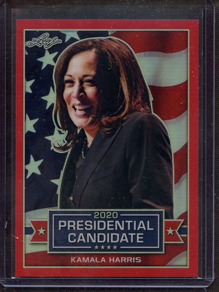 2019 LEAF 2020 PRESIDENTIAL CANDIDATE RED PRISMATIC KAMALA HARRIS 4/5