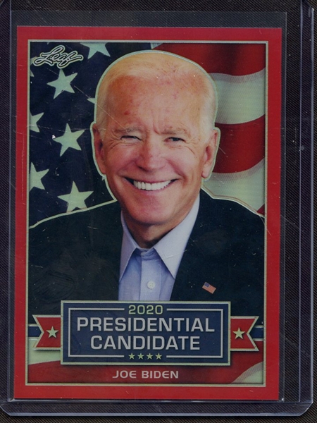 2019 LEAF 2020 PRESIDENTIAL CANDIDATE RED PRISMATIC JOE BIDEN 4/5