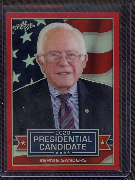 2019 LEAF 2020 PRESIDENTIAL CANDIDATE RED PRISMATIC BERNIE SANDERS 4/5