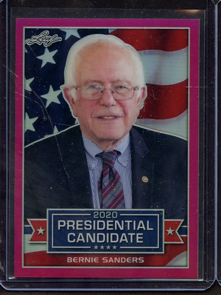 2019 LEAF 2020 PRESIDENTIAL CANDIDATE PINK PRISMATIC BERNIE SANDERS 4/20