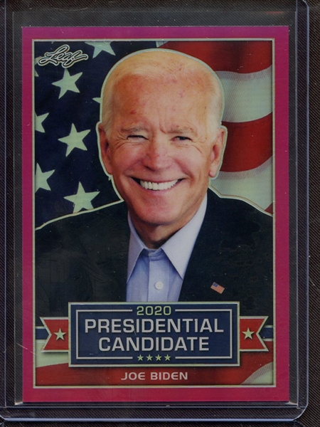 2019 LEAF 2020 PRESIDENTIAL CANDIDATE PINK PRISMATIC JOE BIDEN 4/20