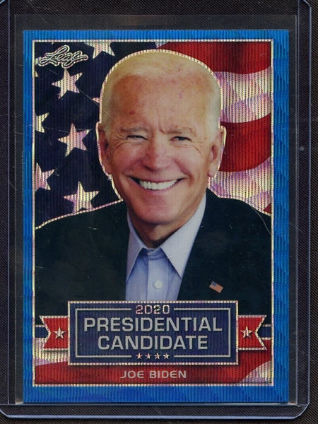 2019 LEAF 2020 PRESIDENTIAL CANDIDATE BLUE PRISMATIC WAVE JOE BIDEN 3/20