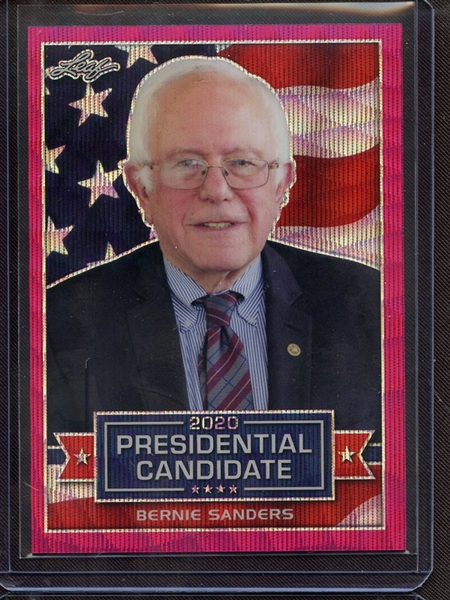 2019 LEAF 2020 PRESIDENTIAL CANDIDATE PINK PRISMATIC WAVE BERNIE SANDERS 2/10