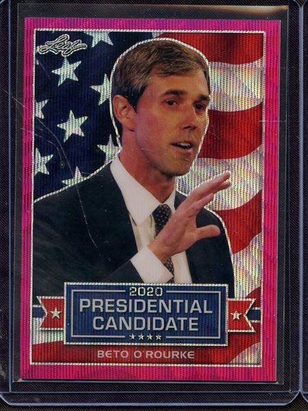 2019 LEAF 2020 PRESIDENTIAL CANDIDATE PINK PRISMATIC WAVE BETO O'ROURKE 2/10