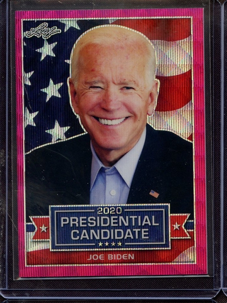 2019 LEAF 2020 PRESIDENTIAL CANDIDATE PINK PRISMATIC WAVE JOE BIDEN 2/10