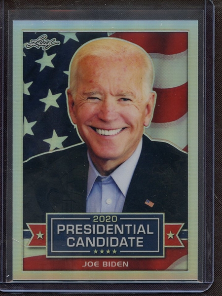 2019 LEAF 2020 PRESIDENTIAL CANDIDATE SILVER PRISMATIC JOE BIDEN