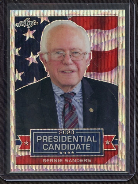 2019 LEAF 2020 PRESIDENTIAL CANDIDATE SILVER PRISMATIC WAVE BERNIE SANDERS