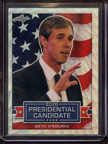 2019 LEAF 2020 PRESIDENTIAL CANDIDATE SILVER PRISMATIC WAVE BETO O'ROURKE