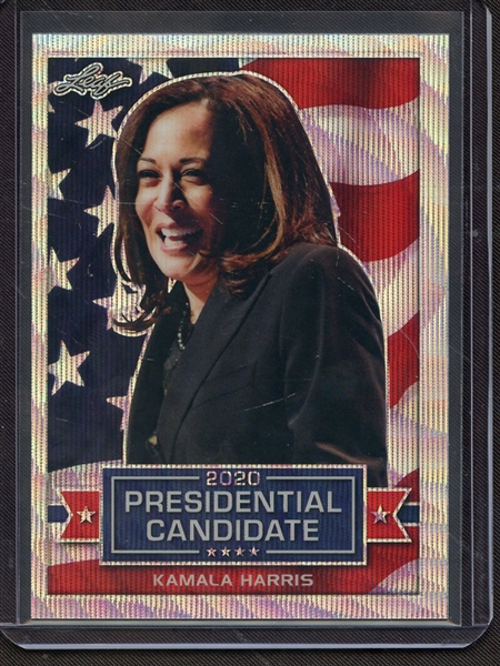 2019 LEAF 2020 PRESIDENTIAL CANDIDATE SILVER PRISMATIC WAVE KAMALA HARRIS