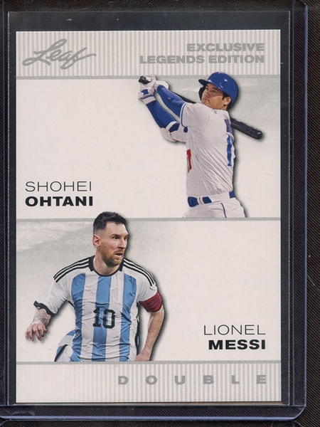 2023 LEAF EXCLUSIVE LEGENDS SHOHEI OHTANI LIONEL MESSI