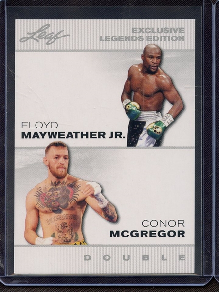 2023 LEAF EXCLUSIVE LEGENDS FLOYD MAYWEATHER JR CONOR MCGREGOR