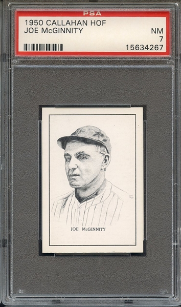 1950 CALLAHAN HALL OF FAME JOE McGINNITY PSA NM 7