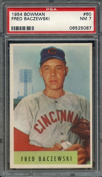 1954 BOWMAN 60 FRED BACZEWSKI PSA NM 7