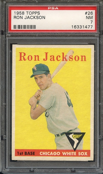 1958 TOPPS 26 RON JACKSON PSA NM 7