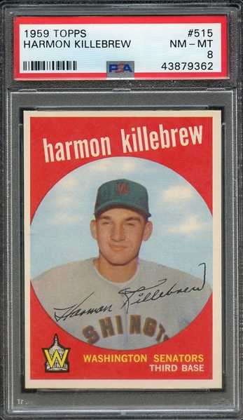 1959 TOPPS 515 HARMON KILLEBREW PSA NM-MT 8