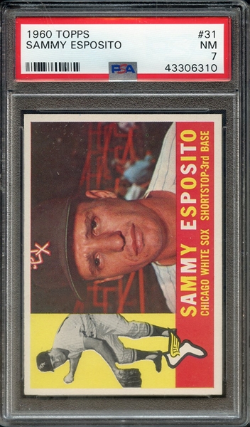 1960 TOPPS 31 SAMMY ESPOSITO PSA NM 7