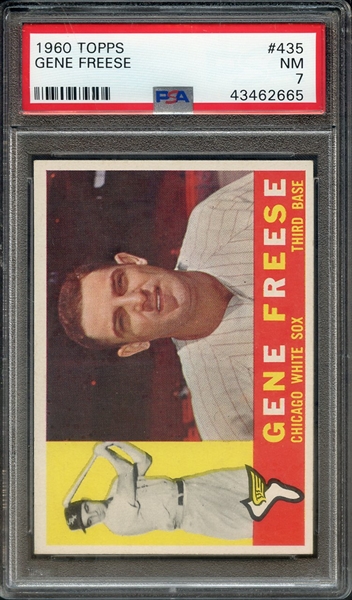 1960 TOPPS 435 GENE FREESE PSA NM 7