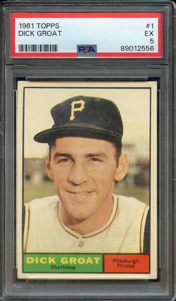 1961 TOPPS 1 DICK GROAT PSA EX 5