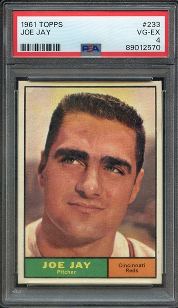 1961 TOPPS 233 JOE JAY PSA VG-EX 4