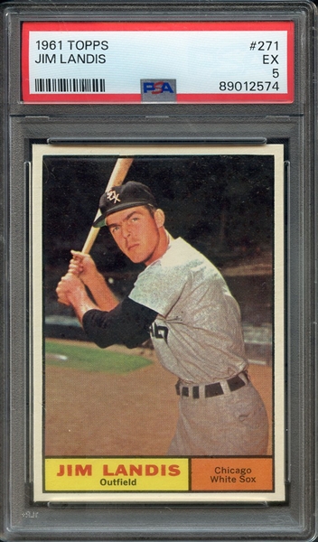 1961 TOPPS 271 JIM LANDIS PSA EX 5