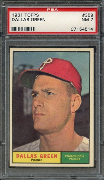 1961 TOPPS 359 DALLAS GREEN PSA NM 7