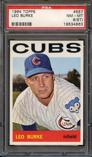 1964 TOPPS 557 LEO BURKE PSA NM-MT 8 (ST)