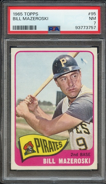 1965 TOPPS 95 BILL MAZEROSKI PSA NM 7