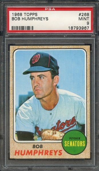 1968 TOPPS 268 BOB HUMPHREYS PSA MINT 9