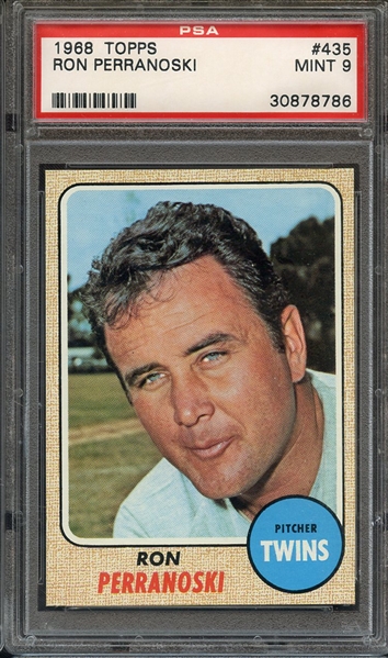 1968 TOPPS 435 RON PERRANOSKI PSA MINT 9