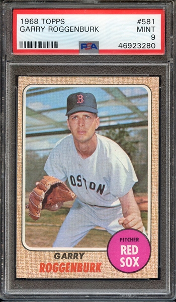 1968 TOPPS 581 GARRY ROGGENBURK PSA MINT 9