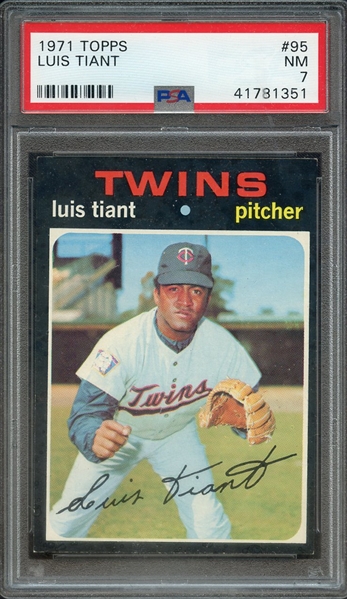 1971 TOPPS 95 LUIS TIANT PSA NM 7