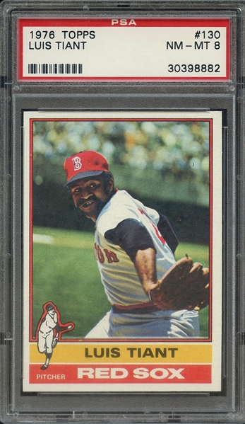 1976 TOPPS 130 LUIS TIANT PSA NM-MT 8