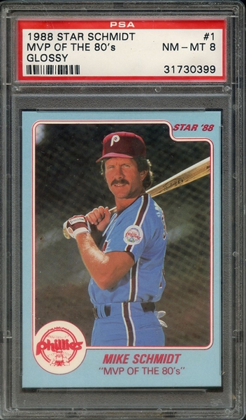 1988 STAR SCHMIDT 1 MVP OF THE 80's GLOSSY PSA NM-MT 8