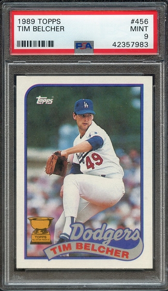 1989 TOPPS 456 TIM BELCHER PSA MINT 9