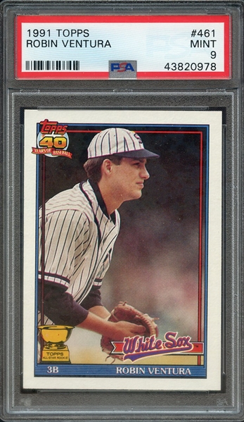 1991 TOPPS 461 ROBIN VENTURA PSA MINT 9