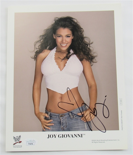 Joy Giovanni WWE Diva Signed Auto Autograph 8x10 Photo JSA TT56706