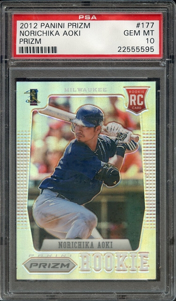 2012 PANINI PRIZM 177 NORICHIKA AOKI PRIZM PSA GEM MT 10