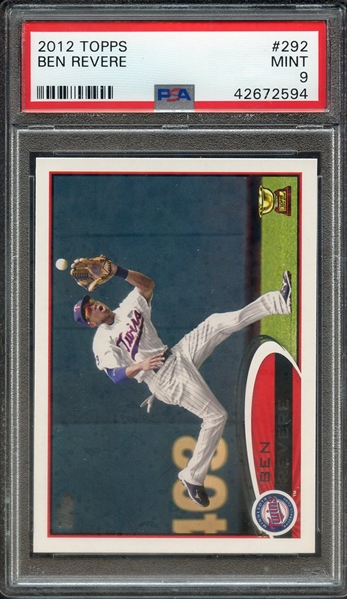 2012 TOPPS 292 BEN REVERE PSA MINT 9