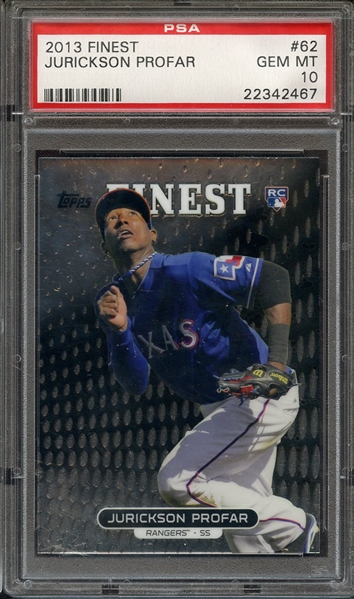 2013 FINEST 62 JURICKSON PROFAR PSA GEM MT 10