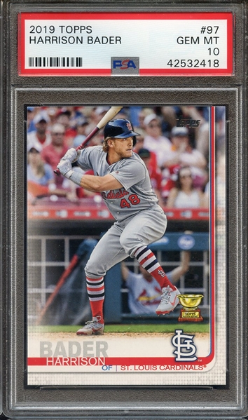 2019 TOPPS 97 HARRISON BADER PSA GEM MT 10