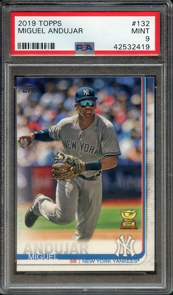 2019 TOPPS 132 MIGUEL ANDUJAR PSA MINT 9