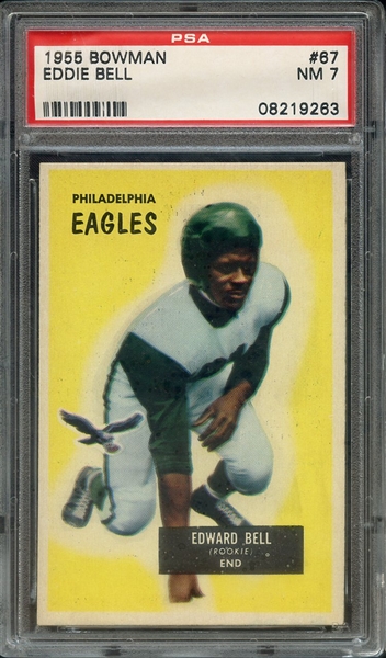 1955 BOWMAN 67 EDDIE BELL PSA NM 7