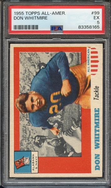 1955 TOPPS ALL-AMER. 99 DON WHITMIRE PSA EX 5