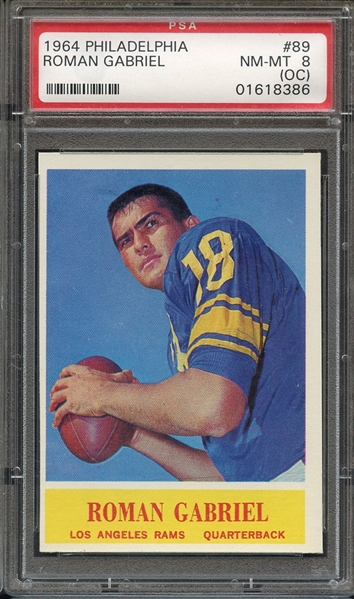 1964 PHILADELPHIA 89 ROMAN GABRIEL PSA NM-MT 8 (OC)